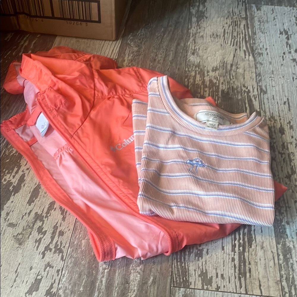 Columbia Coral Jacket and Striped Tee